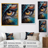 Blue Spiritual Owl Eye - Owl Bedroom Wall Art
