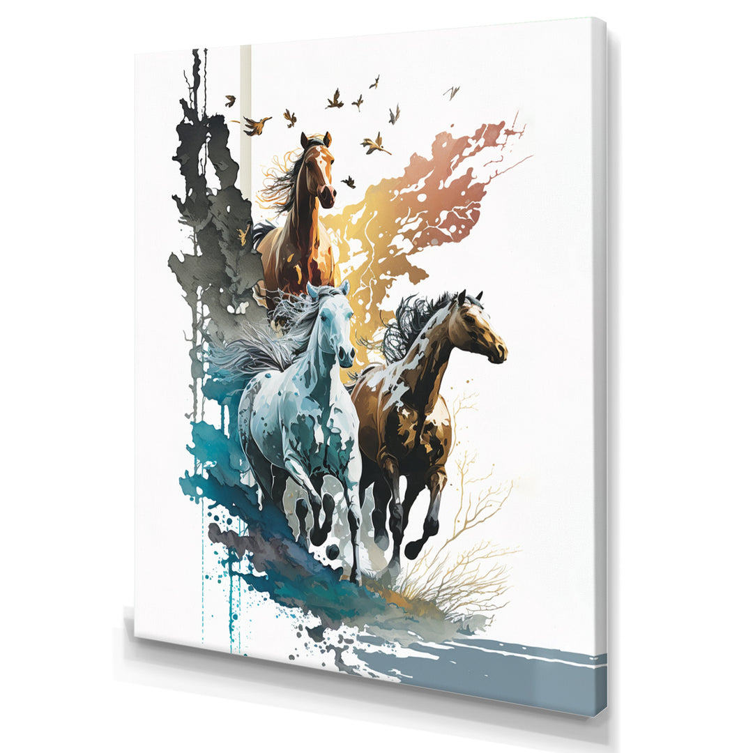 Three Horse Stampede - Horse Wall Decor