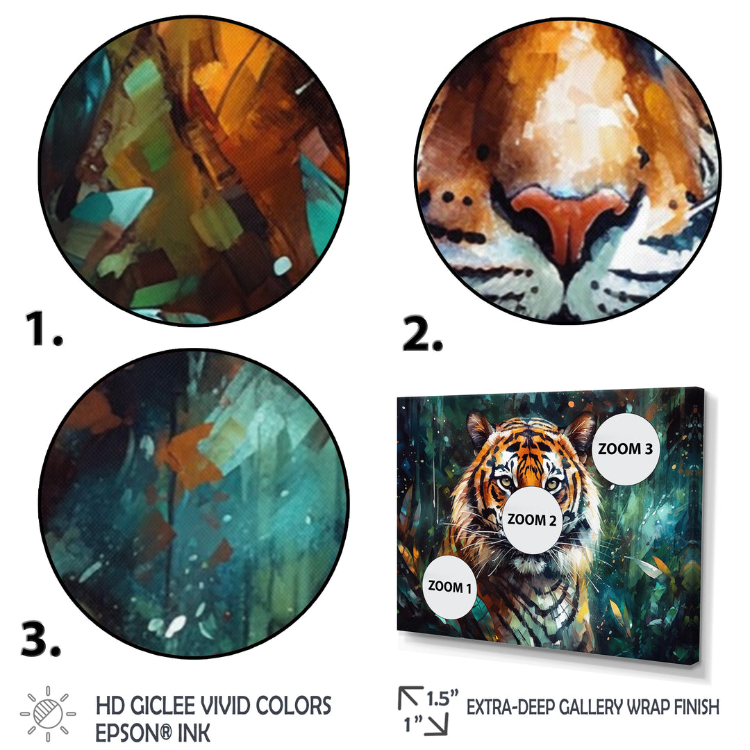 Colorful Tiger In The Wild - Yellow Tiger Wall Art