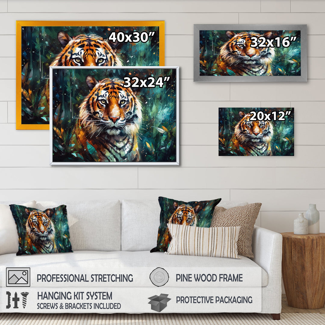 Colorful Tiger In The Wild - Yellow Tiger Wall Art
