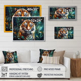 Colorful Tiger In The Wild - Yellow Tiger Wall Art
