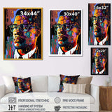 Malcolm X Illustration I - Portrait Canvas Wall Art