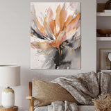 Orange And Grey Mesmerizing Marble Abstraction - Abstract Canvas Wall Art