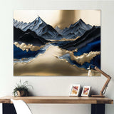 Golden Mountains And River - Landscapes Canvas Wall Art