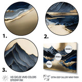 Golden Mountains And River - Landscapes Canvas Wall Art