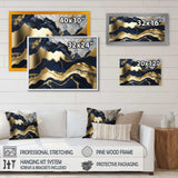 Blue And Gold Mesmerizing Marble Abstraction I - Abstract Canvas Wall Art