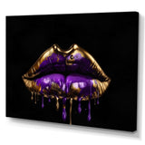 Gold Lips Of Luxury III - Fashion Canvas Wall Art