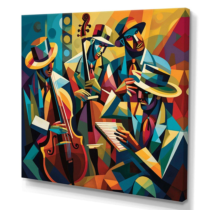 Jazz Performance On Stage I - Music Canvas Wall Art