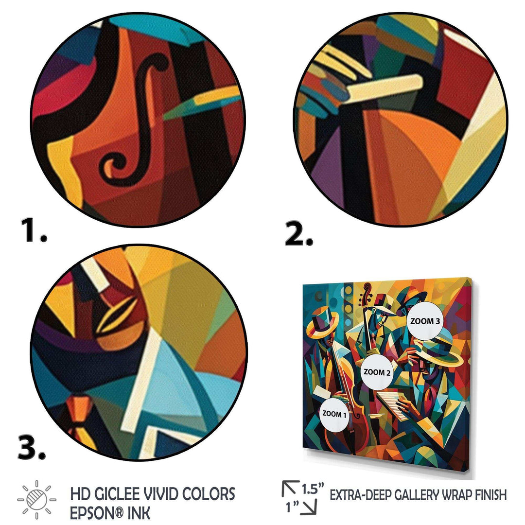 Jazz Performance On Stage I - Music Canvas Wall Art
