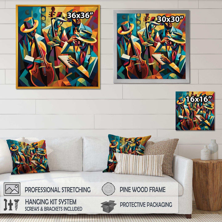 Jazz Performance On Stage I - Music Canvas Wall Art