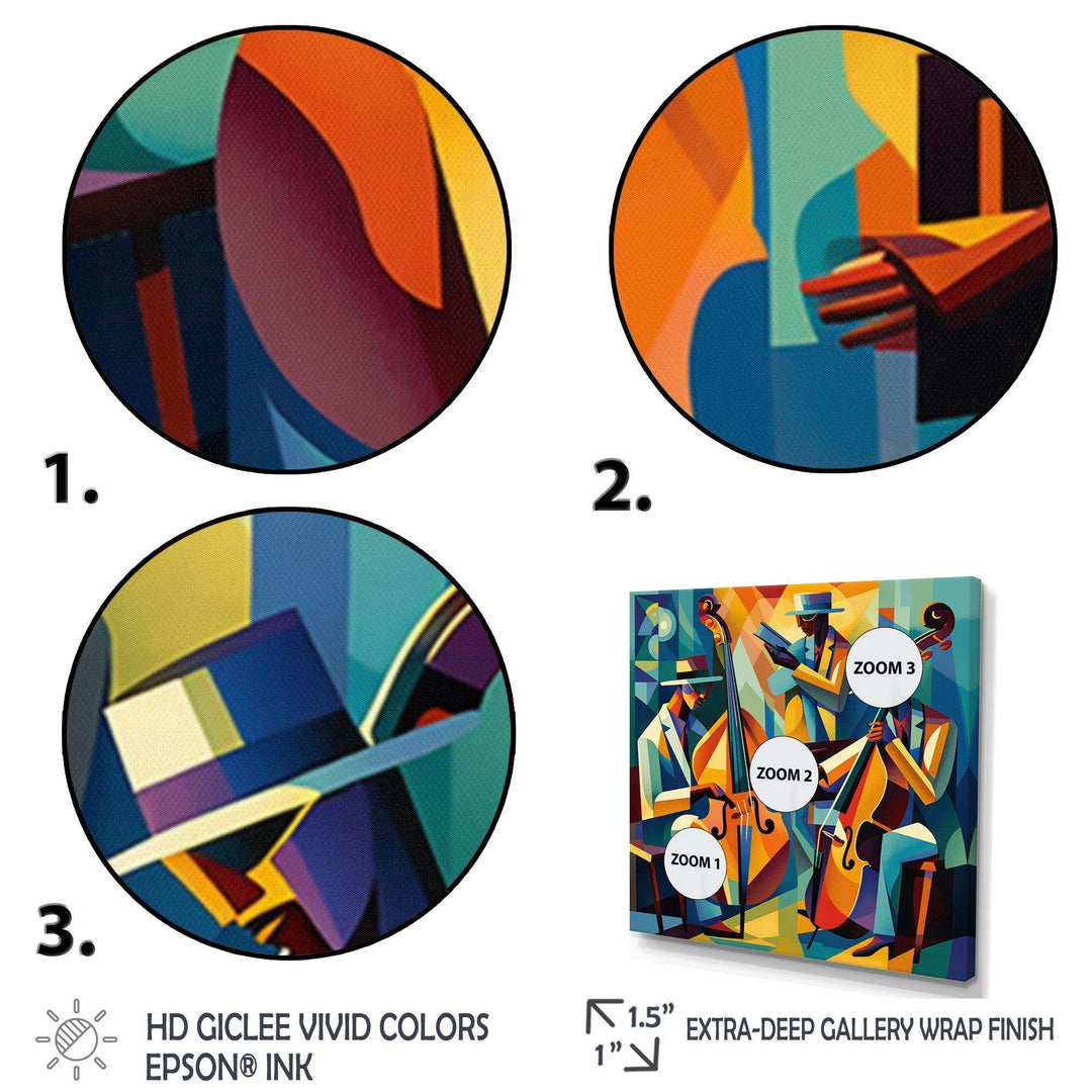 Jazz Performance On Stage II - Music Canvas Wall Art