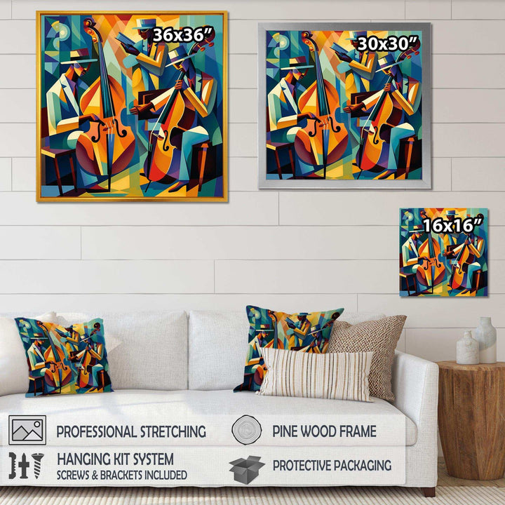 Jazz Performance On Stage II - Music Canvas Wall Art