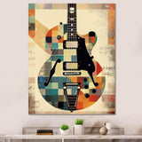 Cubism Guitar - Music Canvas Wall Art