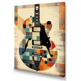 Cubism Guitar - Music Canvas Wall Art