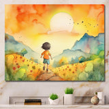 Child Running Free - Fantasy Canvas Wall Art