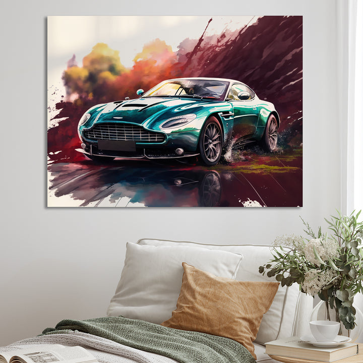 Beautiful Vintage Fast Cars - Cars Luxury Canvas Wall Art