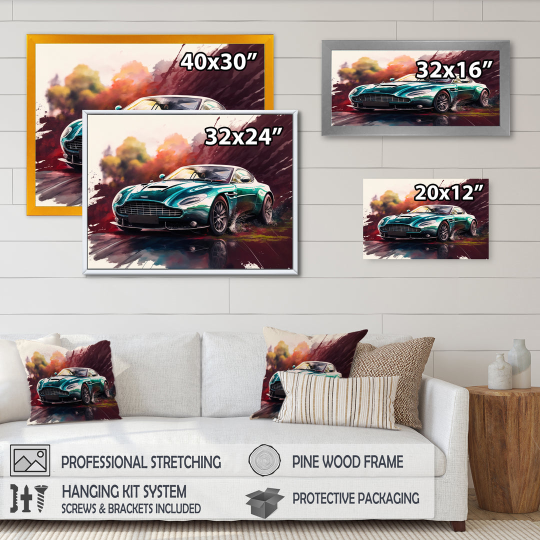 Beautiful Vintage Fast Cars - Cars Luxury Canvas Wall Art