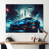 Blue And Black Exotic Car Velocity I - Cars Race Exotic Canvas Wall Art