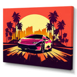 Red And Grey Race Car Elegance I - Cars Retro Canvas Wall Art