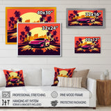 Red And Grey Race Car Elegance I - Cars Retro Canvas Wall Art