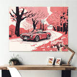Red And Cream Essence Of Retro Car I - Cars Retro Canvas Wall Art
