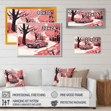 Red And Cream Essence Of Retro Car I - Cars Retro Canvas Wall Art