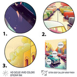 Red And Cream Retro Roadsters - Cars Retro Canvas Wall Art