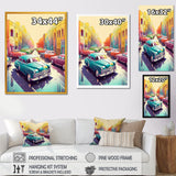 Red And Cream Retro Roadsters - Cars Retro Canvas Wall Art