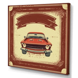 Red And Beige Raw Power Unleashed - Cars American Muscle Canvas Wall Art