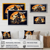 Motorcycle Roaring Down The Boulevard I - Motorcycle Canvas Wall Art