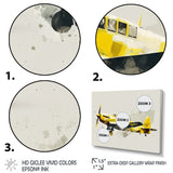 Propeller Plane Design - Transportation Plane Canvas Wall Art