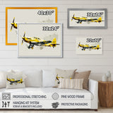 Propeller Plane Design - Transportation Plane Canvas Wall Art