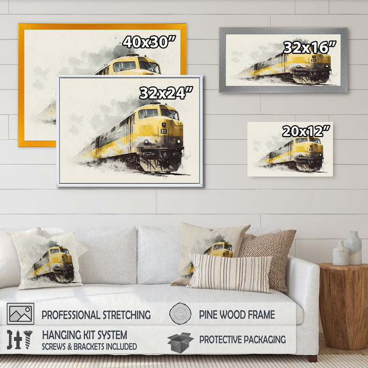 Rhythm Of The Train I - Transportation Train Canvas Wall Art