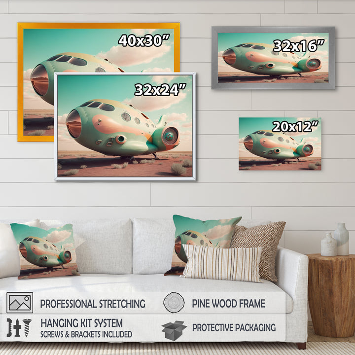 Vintage Airplane I - Transportation Plane Canvas Wall Art
