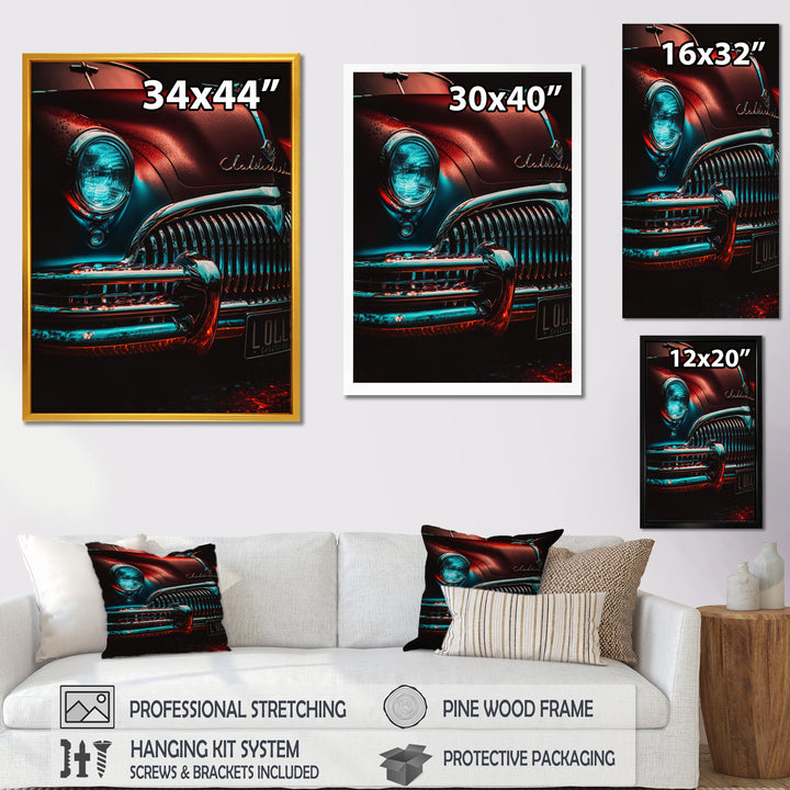 Black And Silver Retro Rides I - Cars Retro Canvas Wall Art