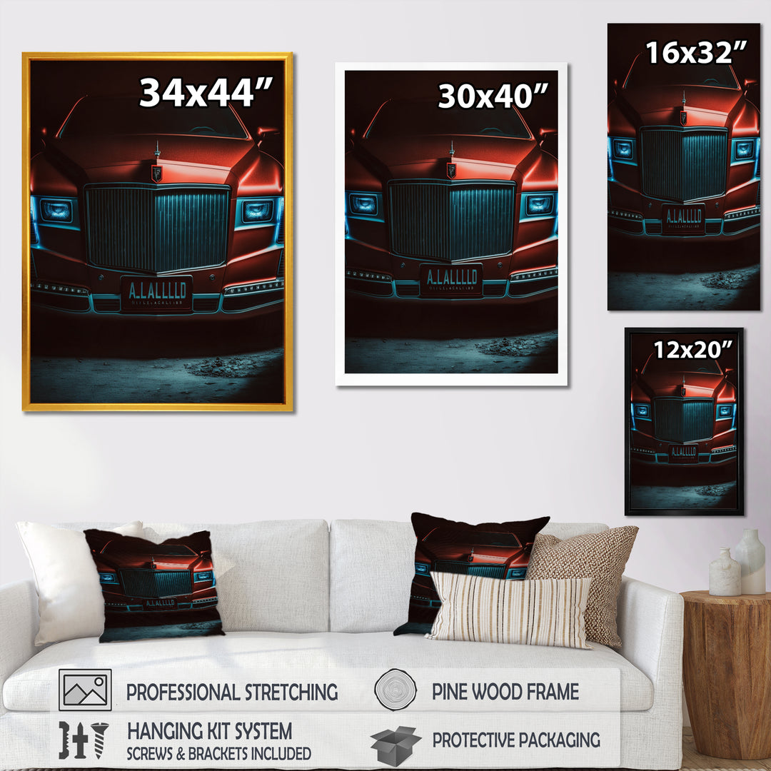 Red And Silver Retro Rides I - Cars Retro Canvas Wall Art