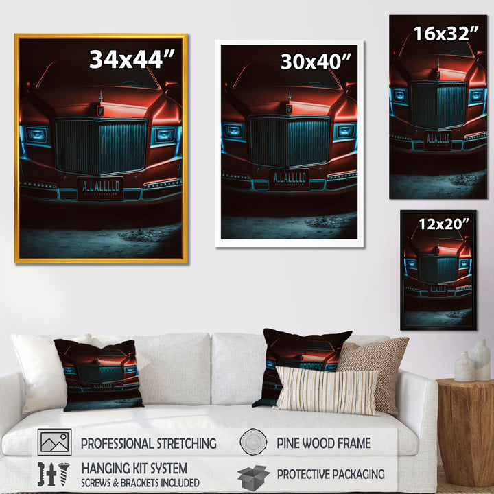 Red And Silver Retro Rides I - Cars Retro Canvas Wall Art