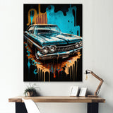 Red And Silver Expressions Of Classic Cars - Cars Retro Canvas Wall Art