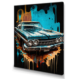 Red And Silver Expressions Of Classic Cars - Cars Retro Canvas Wall Art
