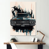 Black And Cream Expressions Of Classic Cars - Cars Retro Canvas Wall Art
