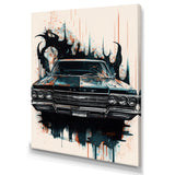 Black And Cream Expressions Of Classic Cars - Cars Retro Canvas Wall Art