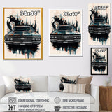 Black And Cream Expressions Of Classic Cars - Cars Retro Canvas Wall Art