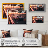 Fast Car On The Highway - Cars Race Exotic Canvas Wall Art
