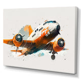 Airplane In The Air - Transportation Plane Canvas Wall Art