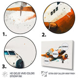 Airplane In The Air - Transportation Plane Canvas Wall Art