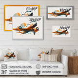 Airplane In The Air - Transportation Plane Canvas Wall Art