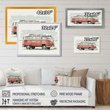 Van On The Beach - Car Van Canvas Wall Art