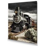 Train On The Track I - Transportation Train Canvas Wall Art