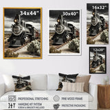 Train On The Track I - Transportation Train Canvas Wall Art