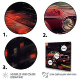 Red And Black Revving The Canvas - Cars American Muscle Canvas Wall Art